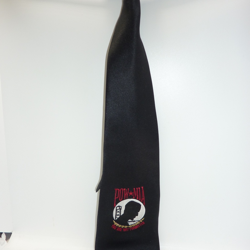 Wolfmark Collection Embroidered Men’s Tie POW You are Not Forgotten MIA